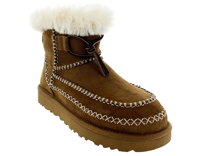 apres ski bottes fourrees - Chaussure neige - femme - Nubuck - Marron - Ugg australia7393401_3