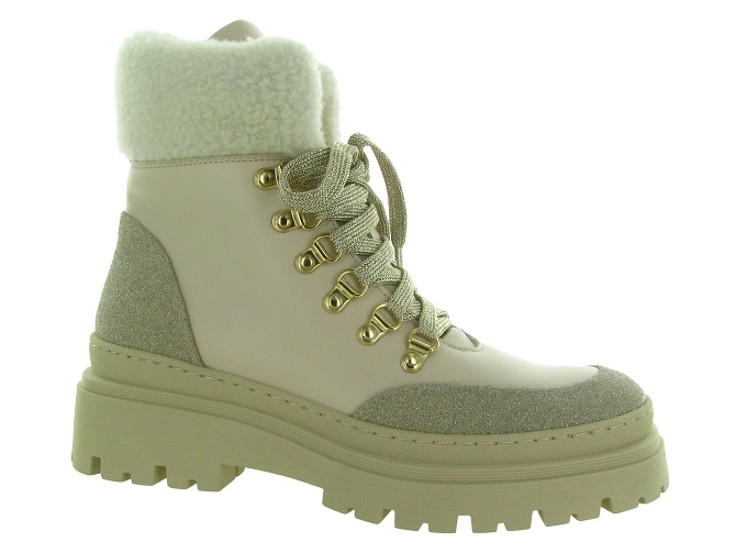 apres ski bottes fourrees - Chaussure neige - femme - Cuir - Beige - Armando