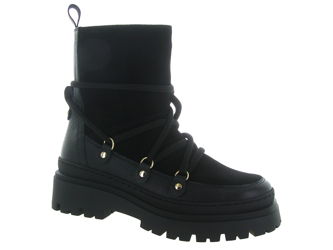 apres ski bottes fourrees - Chaussure neige - femme - Nubuck - Noir - Armando