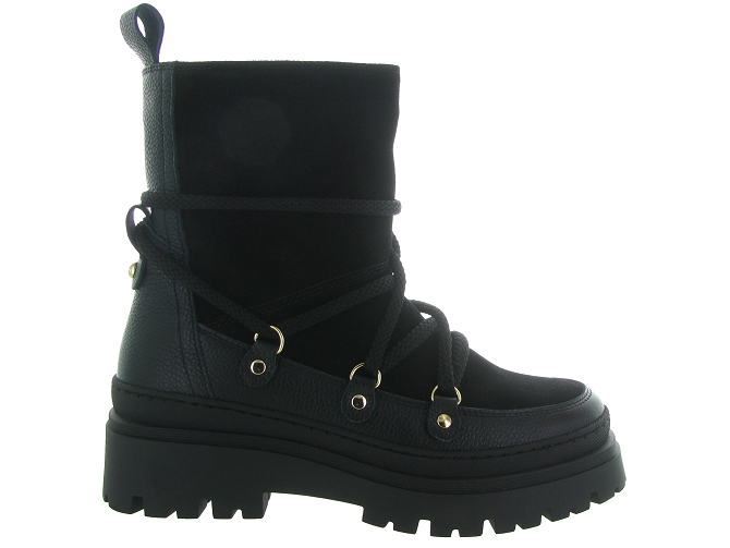 apres ski bottes fourrees - Chaussure neige - femme - Nubuck - Noir - Armando7398901_2