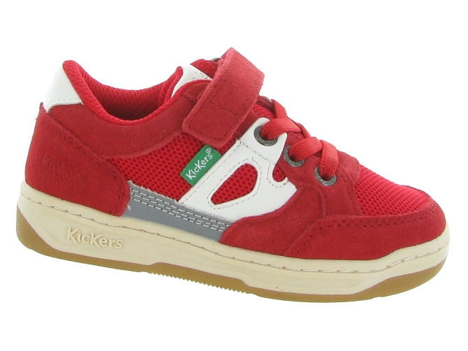 baskets et sneakers - Semelle souple - bebe garcon - Toile Jean - Rouge - Kickers7400101_2