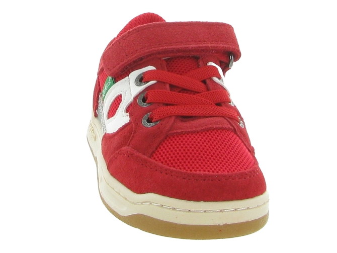 baskets et sneakers - Semelle souple - bebe garcon - Toile Jean - Rouge - Kickers7400101_3