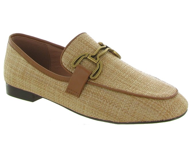 mocassins - Elégant - femme - Cuir - Beige - Bibi lou