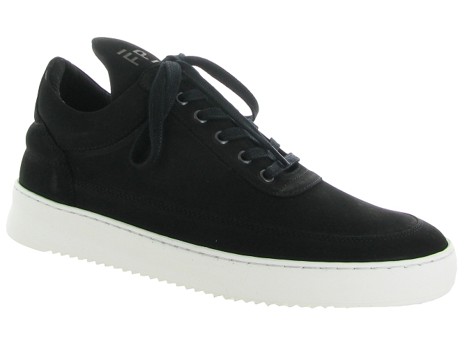 Filling pieces baskets et sneakers low top ripple basic black noir