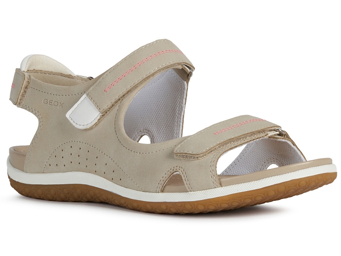 sandales et nu pieds - Confort - femme - Synthétique - Taupe - Geox