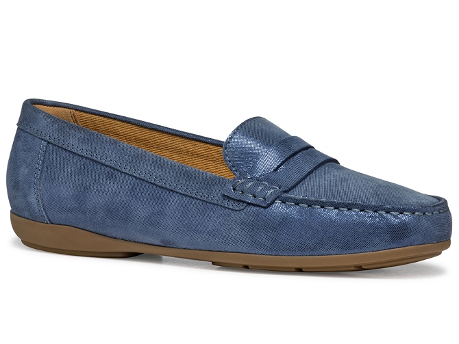 mocassins - Décontracté - femme - Cuir - Bleu Marine - Geox