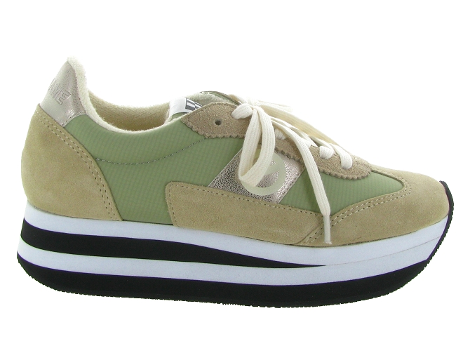 baskets et sneakers - Tendance - femme - Nubuck - Vert - No name8030501_2