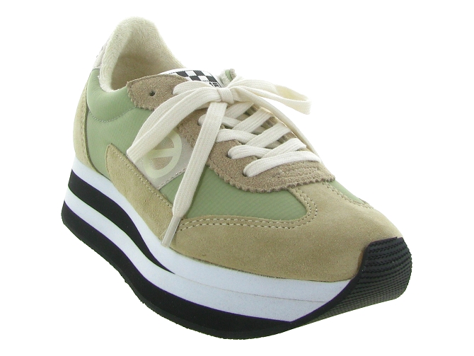 baskets et sneakers - Tendance - femme - Nubuck - Vert - No name8030501_3