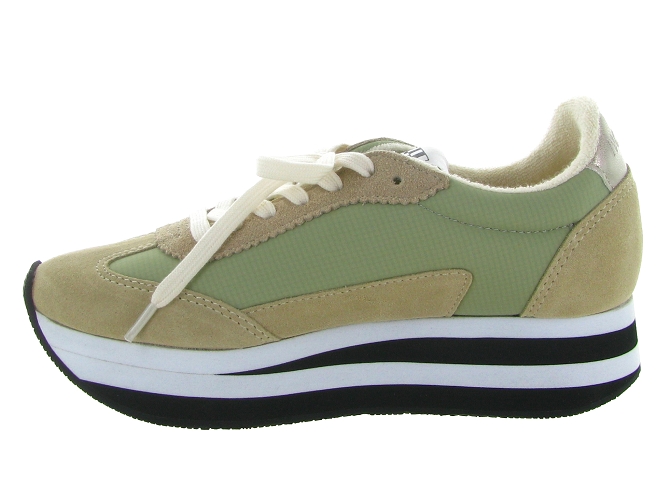 baskets et sneakers - Tendance - femme - Nubuck - Vert - No name8030501_4