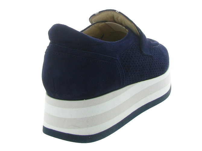 mocassins - Compensé - femme - Nubuck - Bleu Marine - Softwaves8087002_5