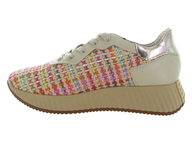 baskets et sneakers - Tendance - femme - Cuir - Multicolor - Softwaves8088202_4