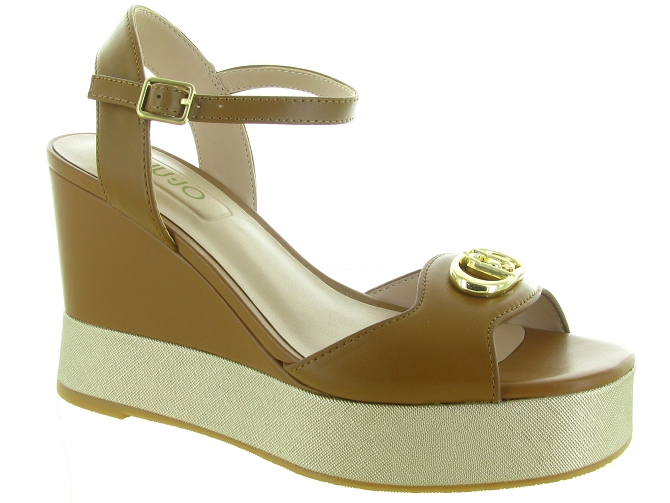 sandales et nu pieds - Confort - femme - Cuir - Marron - Liu jo