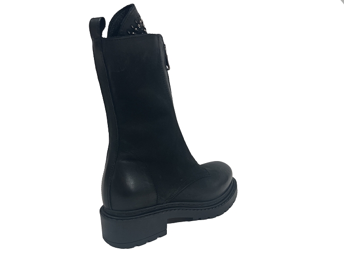 bottes - Motardes & Rock and roll - femme - Nubuck - Noir - Metisse8095901_5