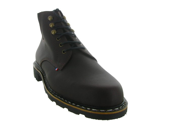 apres ski bottes fourrees - Chaussures neige - homme - Cuir - Marron - Le soulor8116701_3