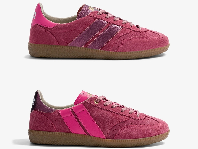 baskets et sneakers - Tendance - femme - Cuir - Rose - Caval8140605_3