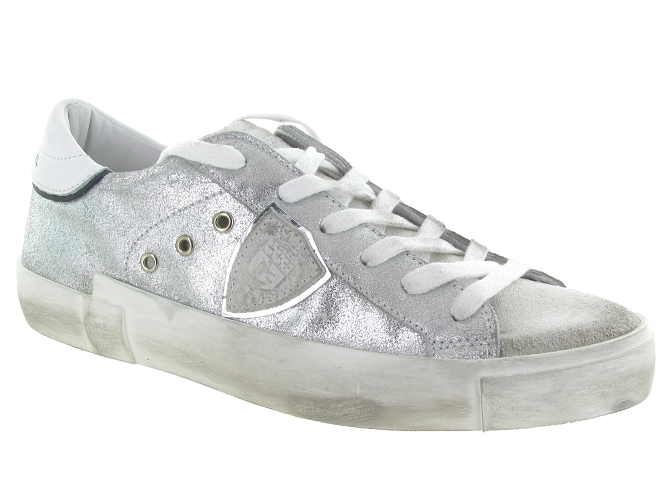 baskets et sneakers - Tendance - femme - Cuir - Argent - Philippe model