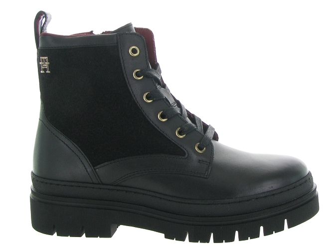 bottines et boots - Motardes & Rock and roll - femme - Cuir - Noir - Tommy hilfiger9676601_2