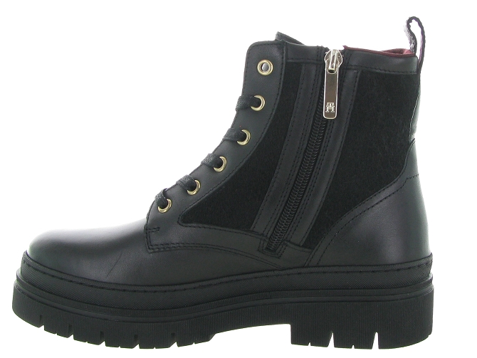 bottines et boots - Motardes & Rock and roll - femme - Cuir - Noir - Tommy hilfiger9676601_4