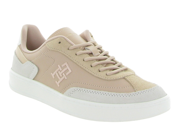 Tommy hilfiger baskets et sneakers th heritage court sneaker lthre nude beige9683301_3