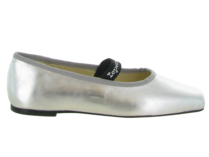 ballerines - Ballerine plate - femme - Cuir - Argent - Repetto9686701_2