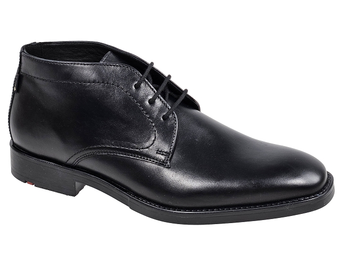 chaussures a lacets - Confort et décontracté - homme - Cuir - Noir - Lloyd