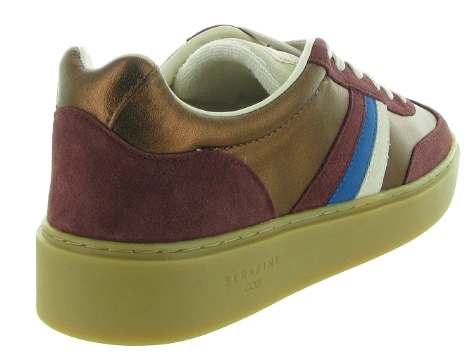 Serafini baskets et sneakers court bronze burgundy violet9753801_5