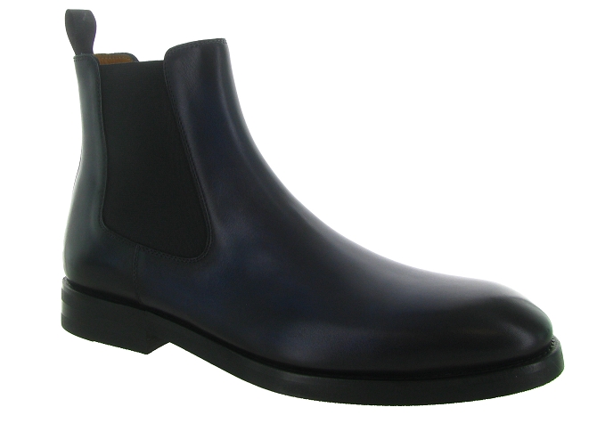 bottines et boots - Chelsea - homme - Cuir - Bleu Marine - Magnanni