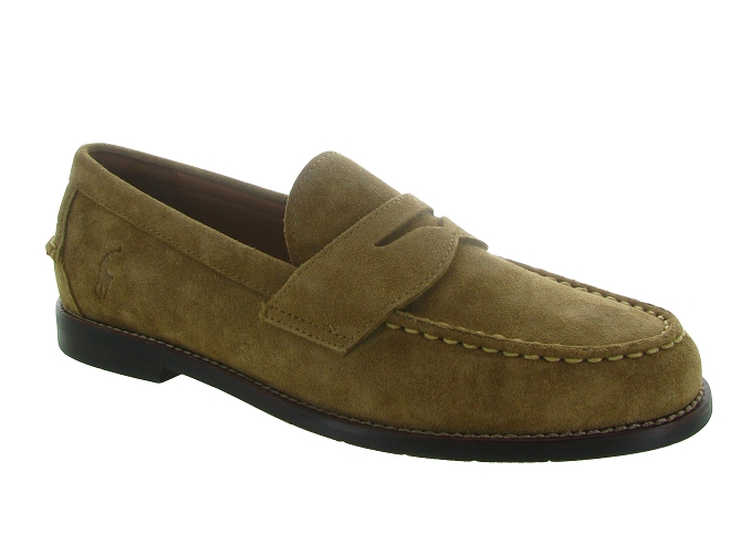 mocassins - Elégant - homme - Nubuck - Camel - Ralph lauren