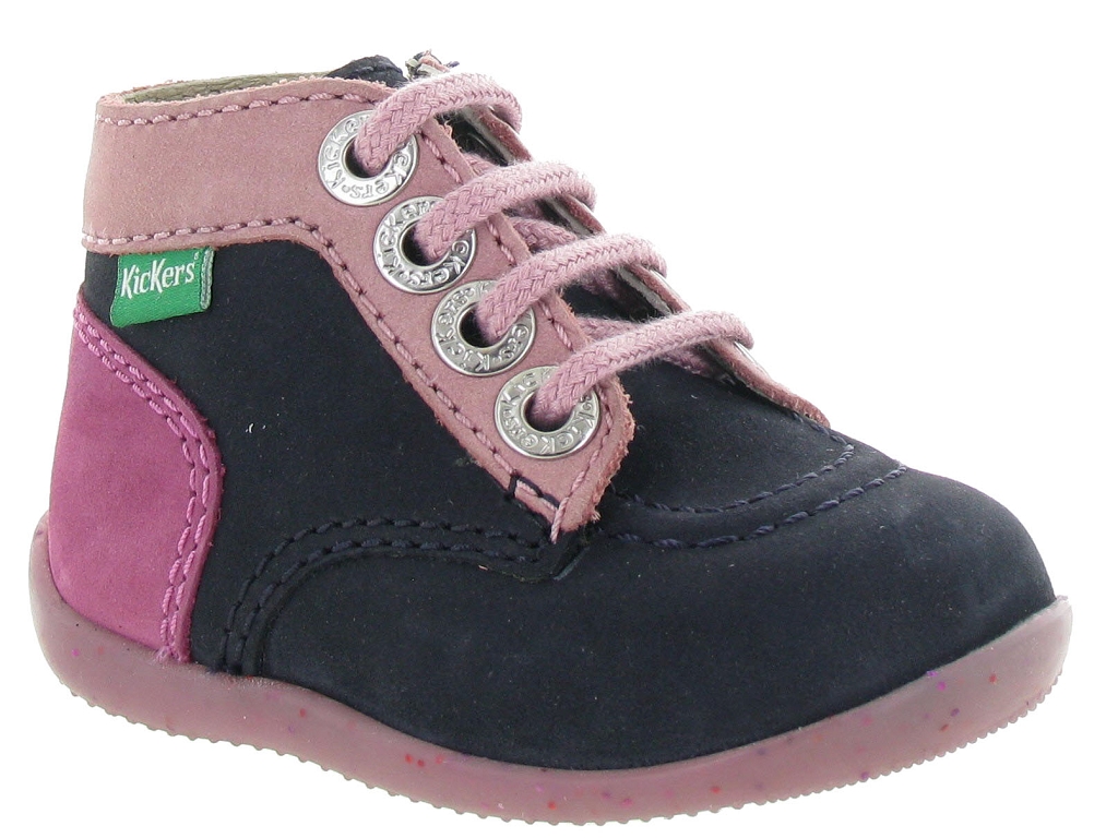 CHAUSSURES KICKERS FILLE CUIR ROSE - POINTURE 31